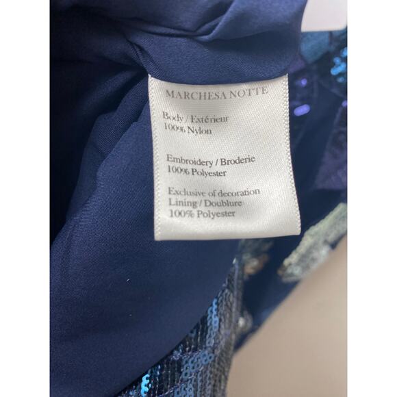 NWT MARCHESA DRESS 4 BLUE MOTHER OF THE BRIDE EVENING FORMAL WEDDING GUEST - Picture 7 of 15